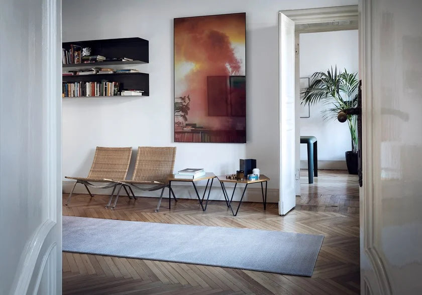 Passadeira Lisa Pelo Baixo Cinza Claro - Mónaco