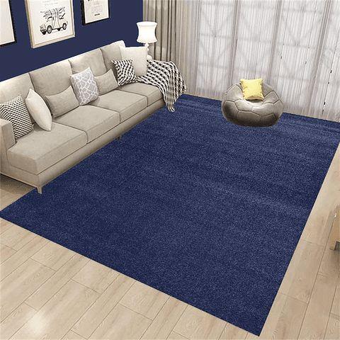 Tapete Liso Pelo Baixo Azul - Verona - Larbonito