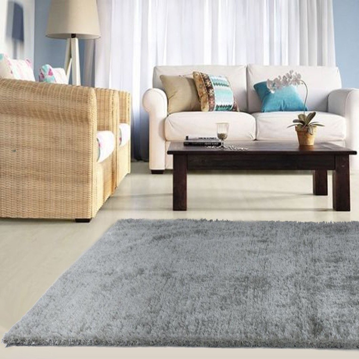 Tapetes Dupla Face Cinza Prata freeshipping - Larbonito