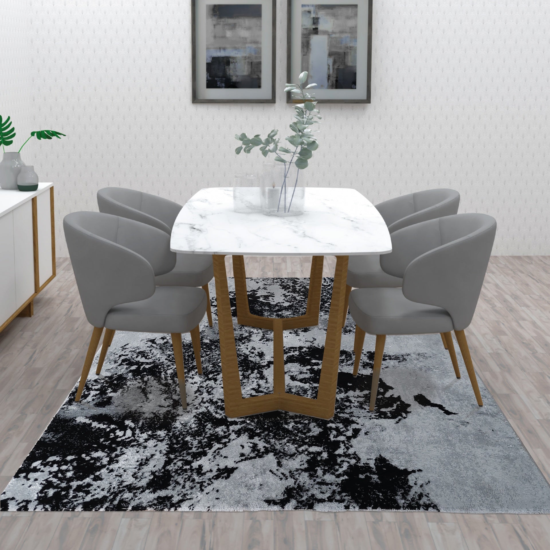 Tapetes Vitor Preto e Cinza - Larbonito