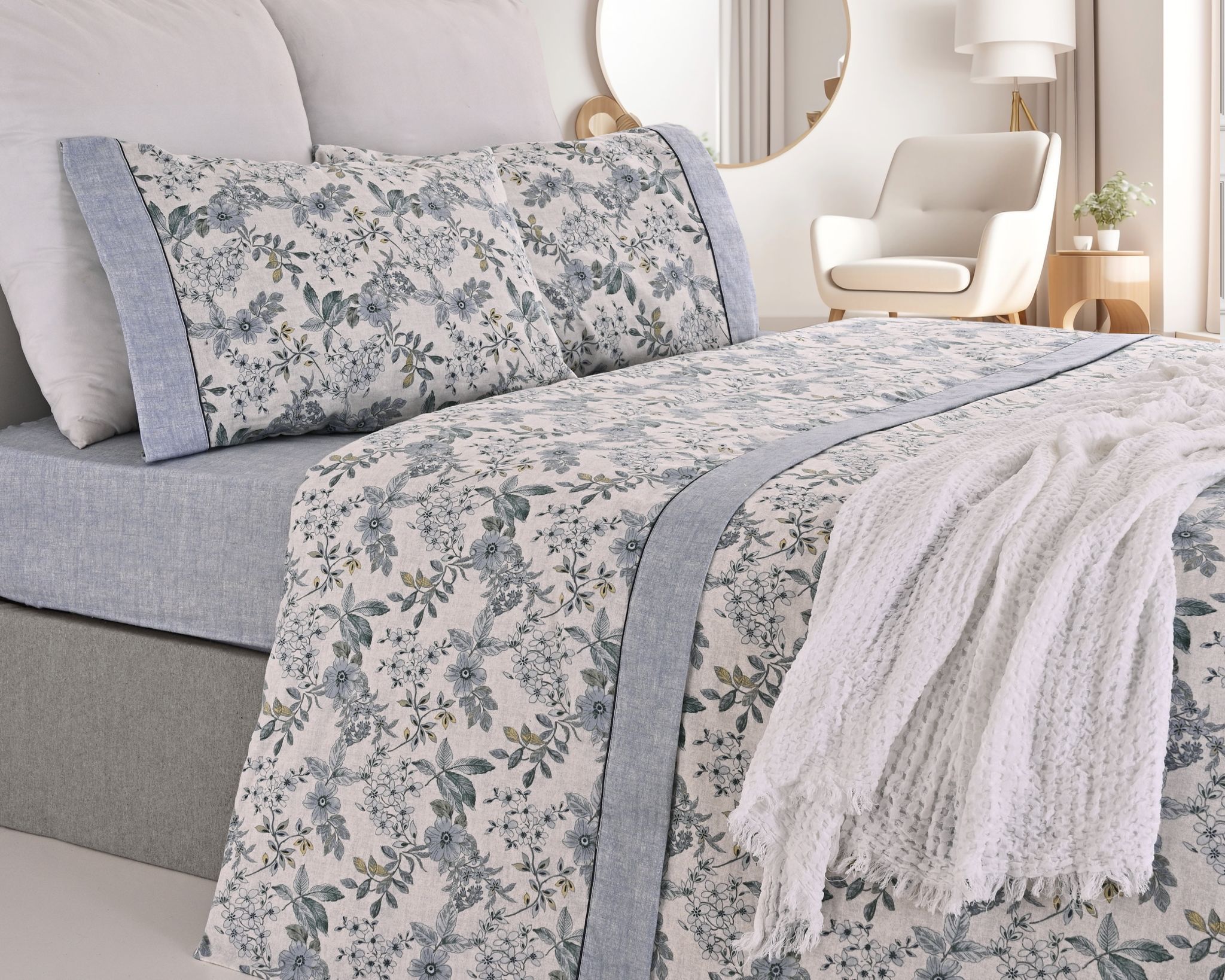 Juego de sábanas de franela Blue Moonlight 