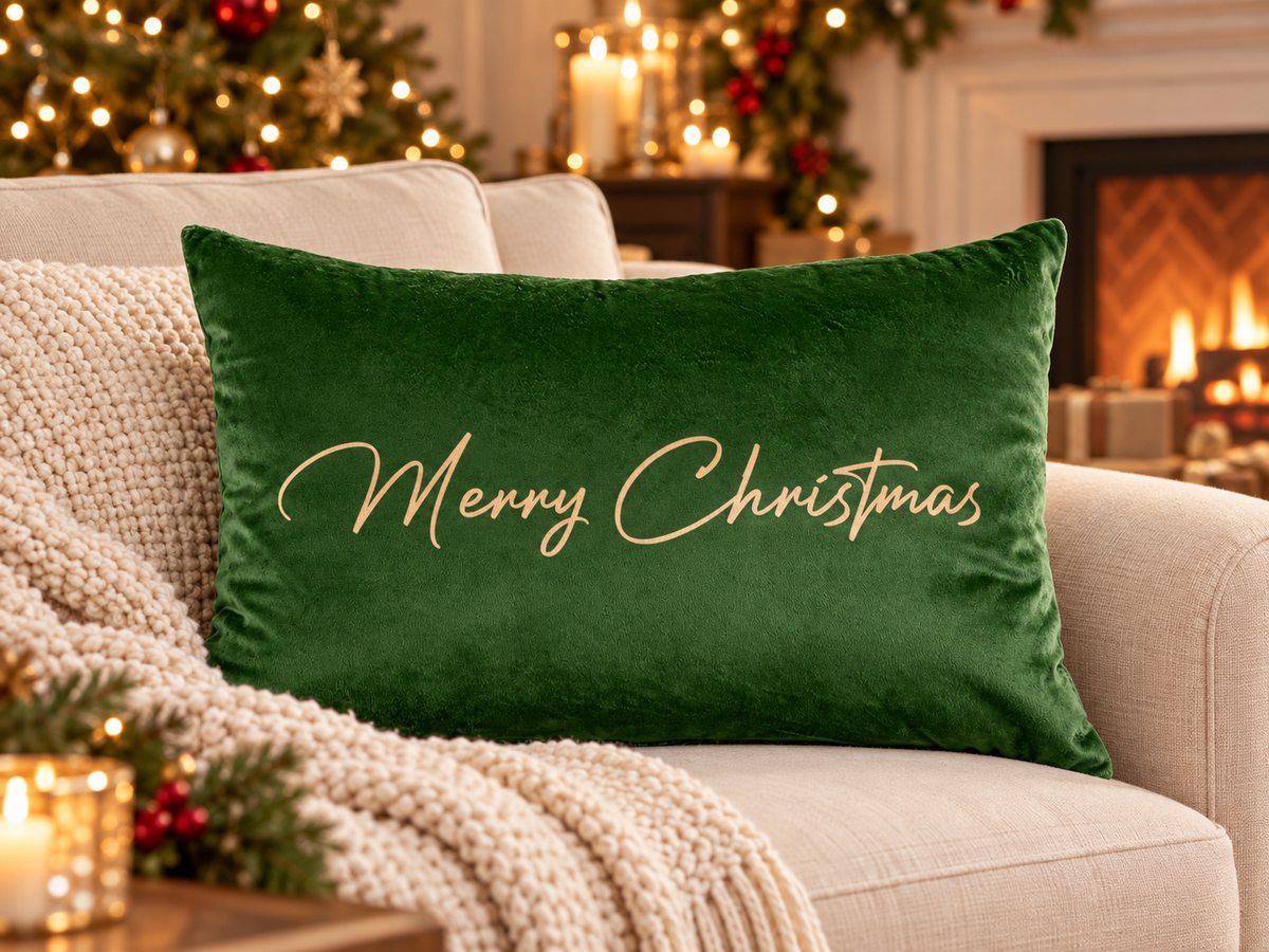 Cojín Decorativo Navideña Melodía - Verde