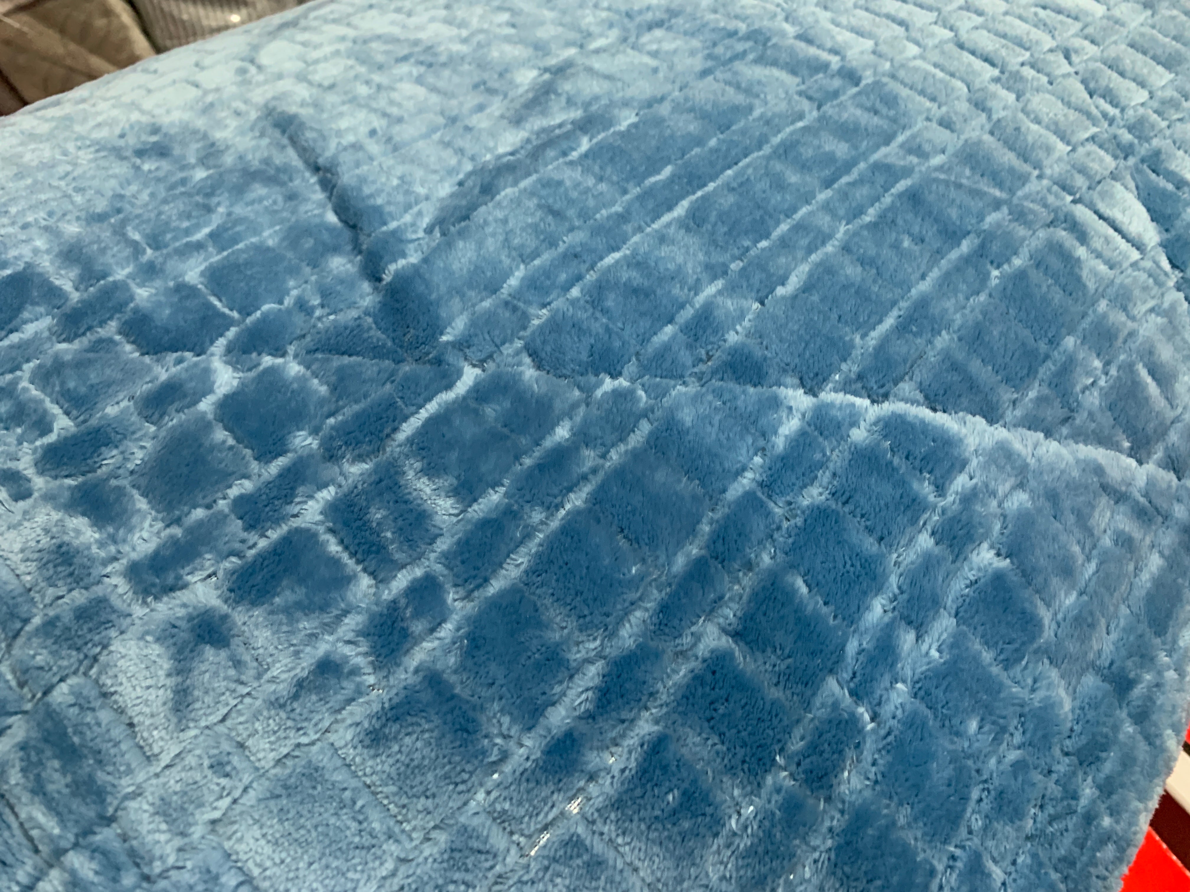 Edredón de piel de cordero azul de Irlanda 