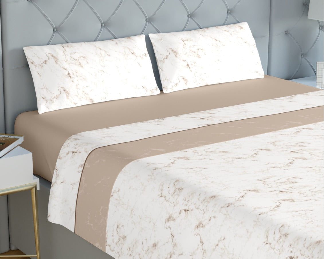 Juego de Sábanas de Coralina Amesterdão Beige