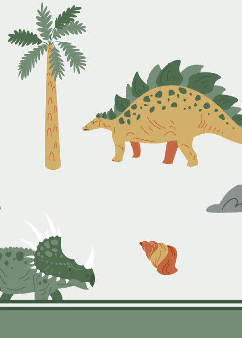 Sábanas infantiles Coralina Dinosaurio Verde