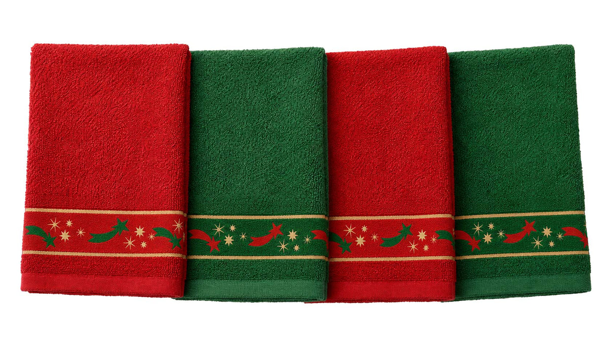 Paños de Cocina Navideños con Estrellas