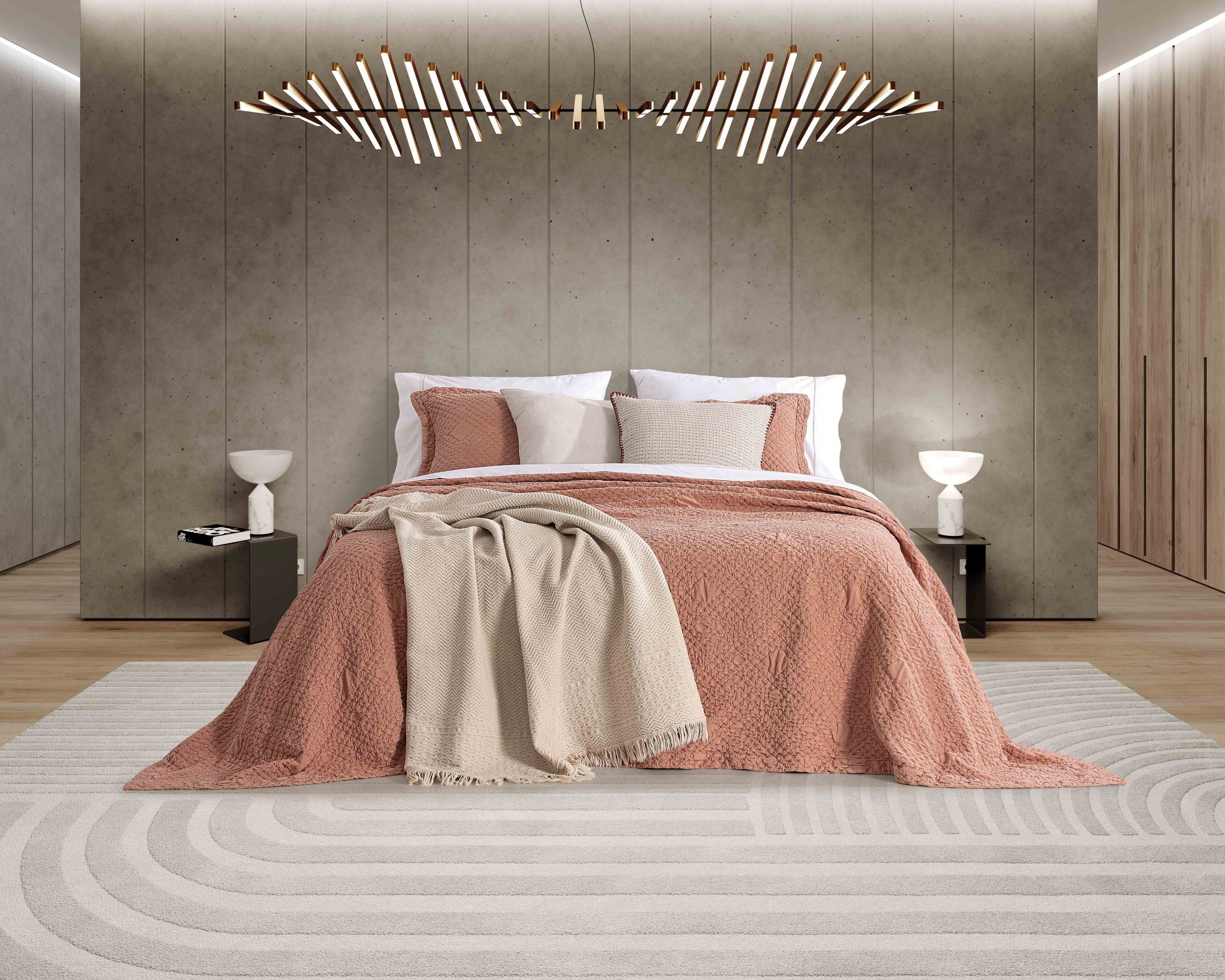 Colcha Jacquard Gengibre Terracota