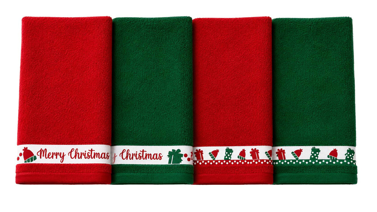Paños de Cocina Navideños con Gorros Navideños