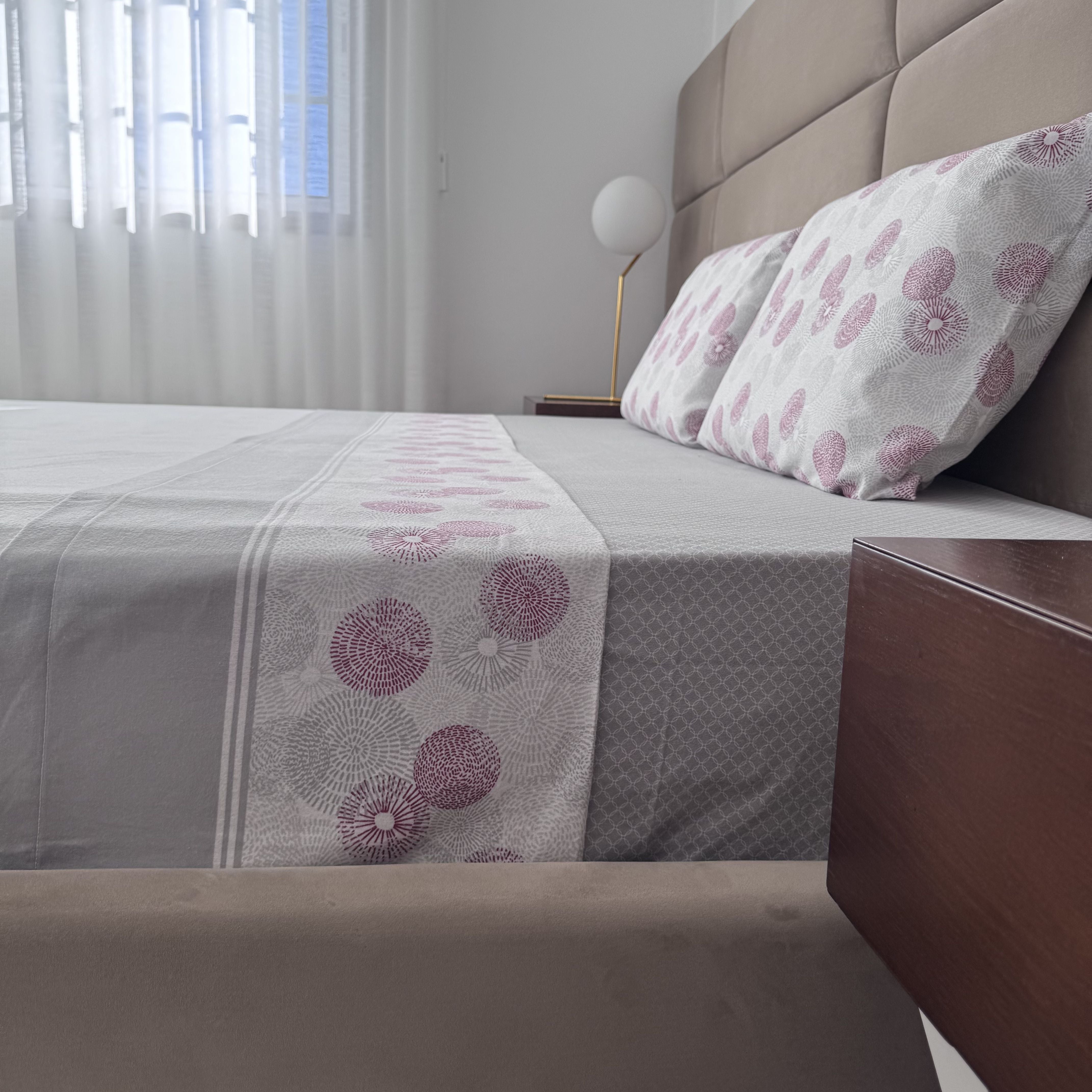 Sábanas de franela Bloom Gray 