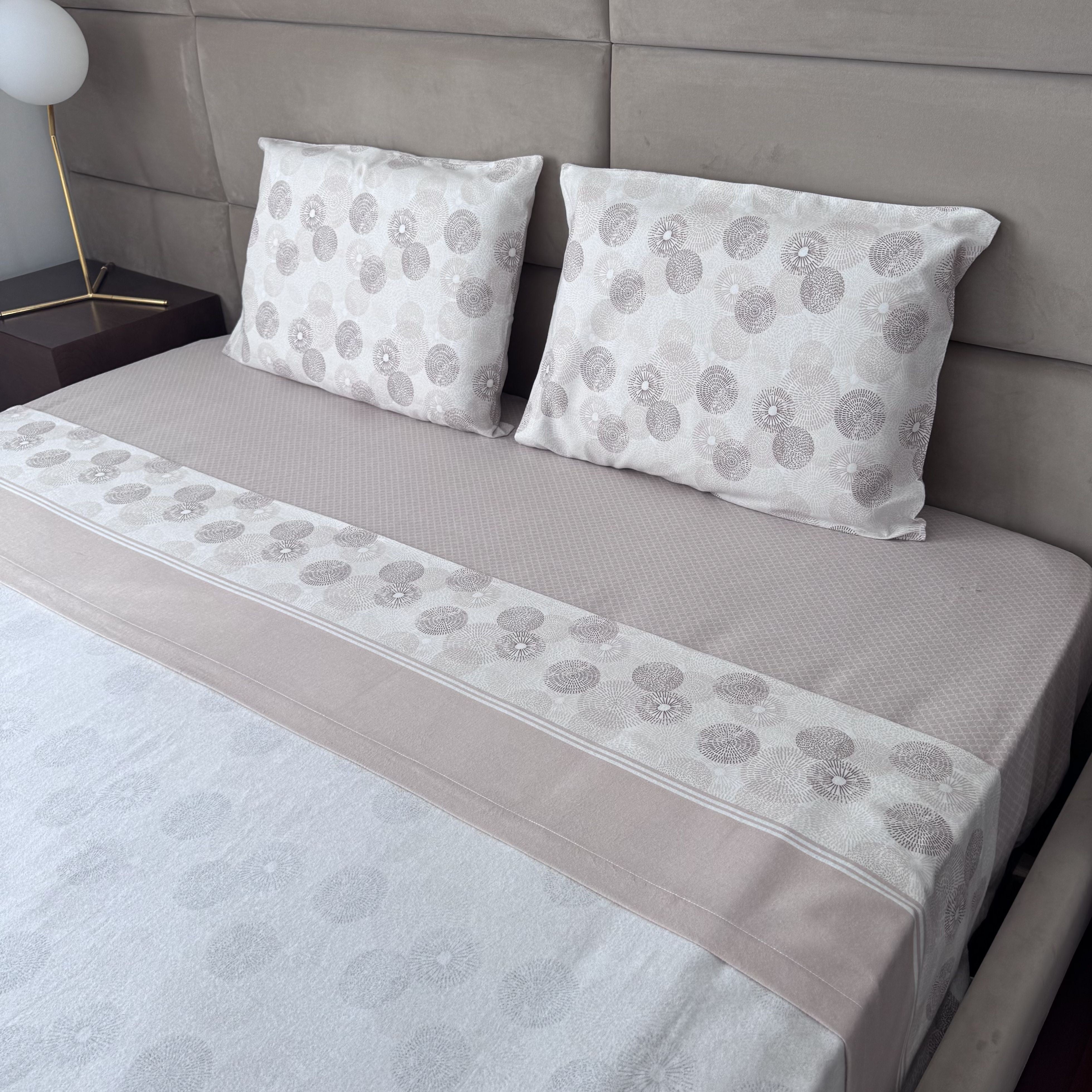 Sábanas de franela beige Bloom 