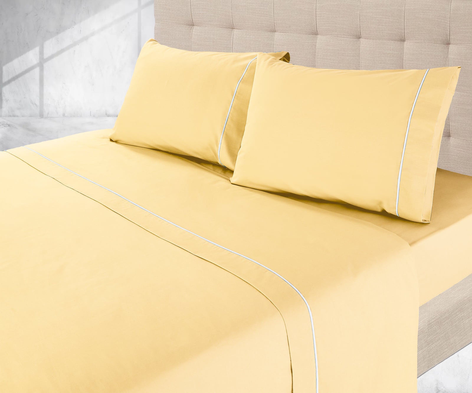 Sábanas amarillas lisas