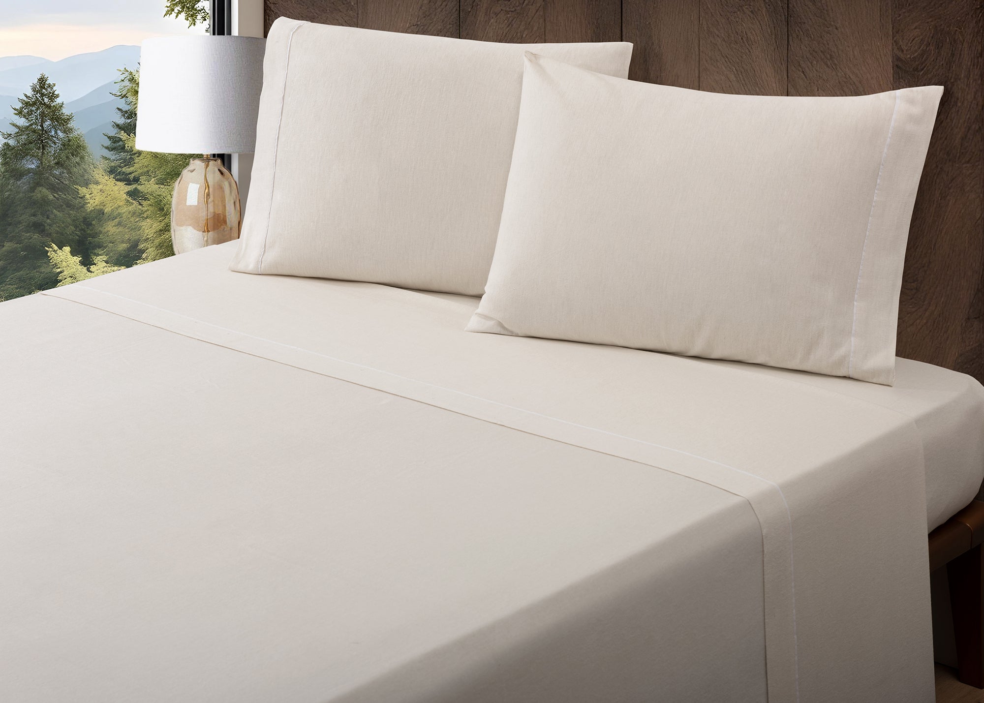 Juego de sábanas de franela lisa con perla 