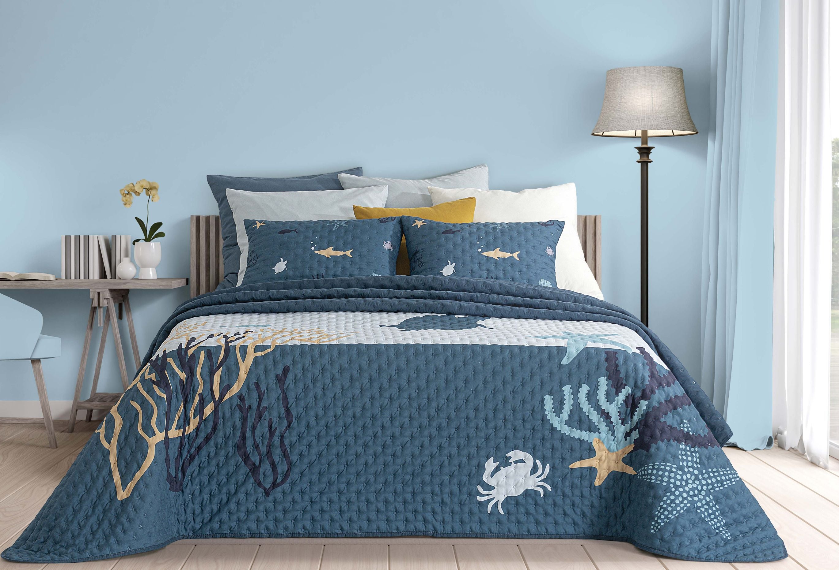 Edredón infantil con temática oceánica