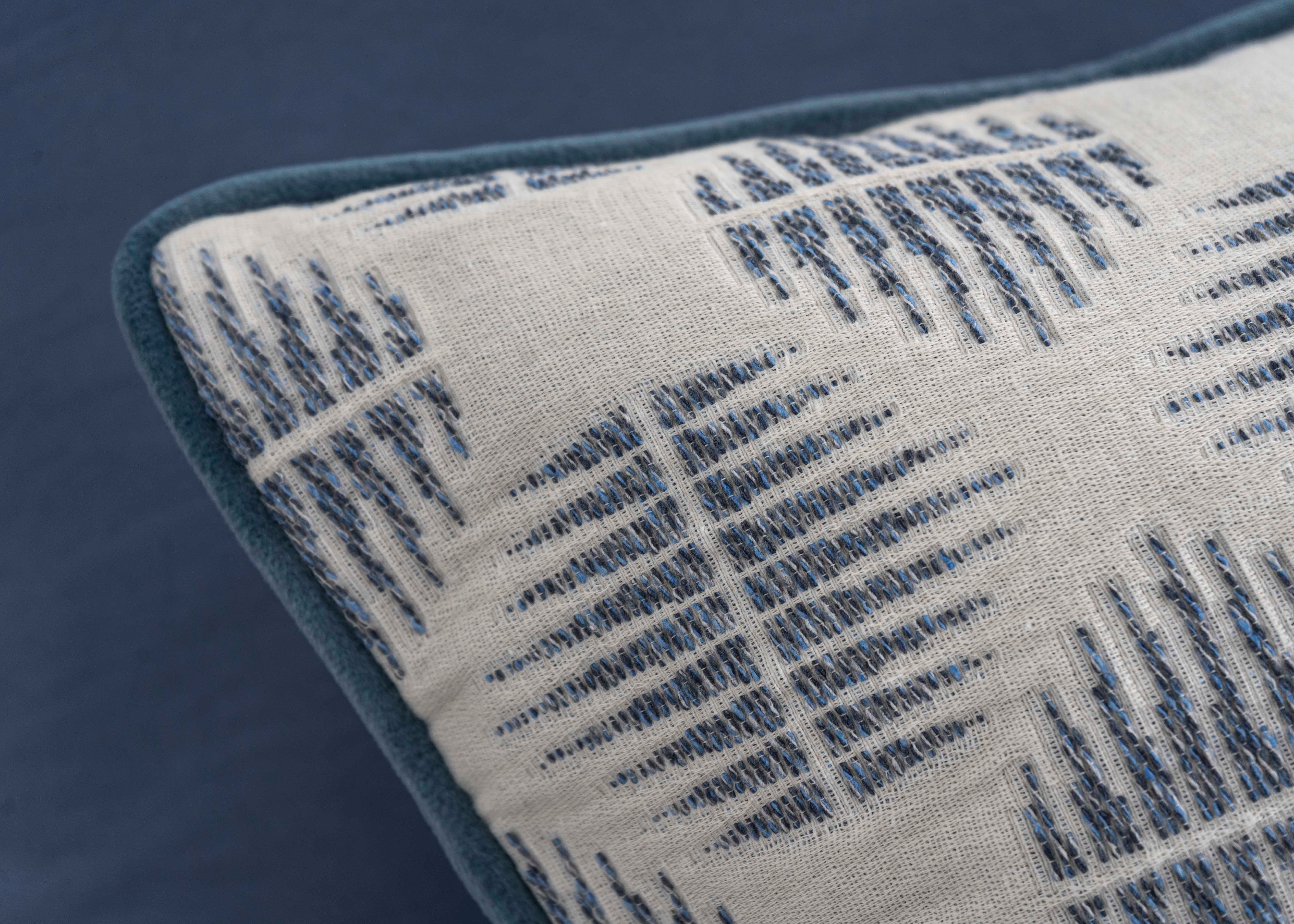 Colcha de jacquard azul Oslo 