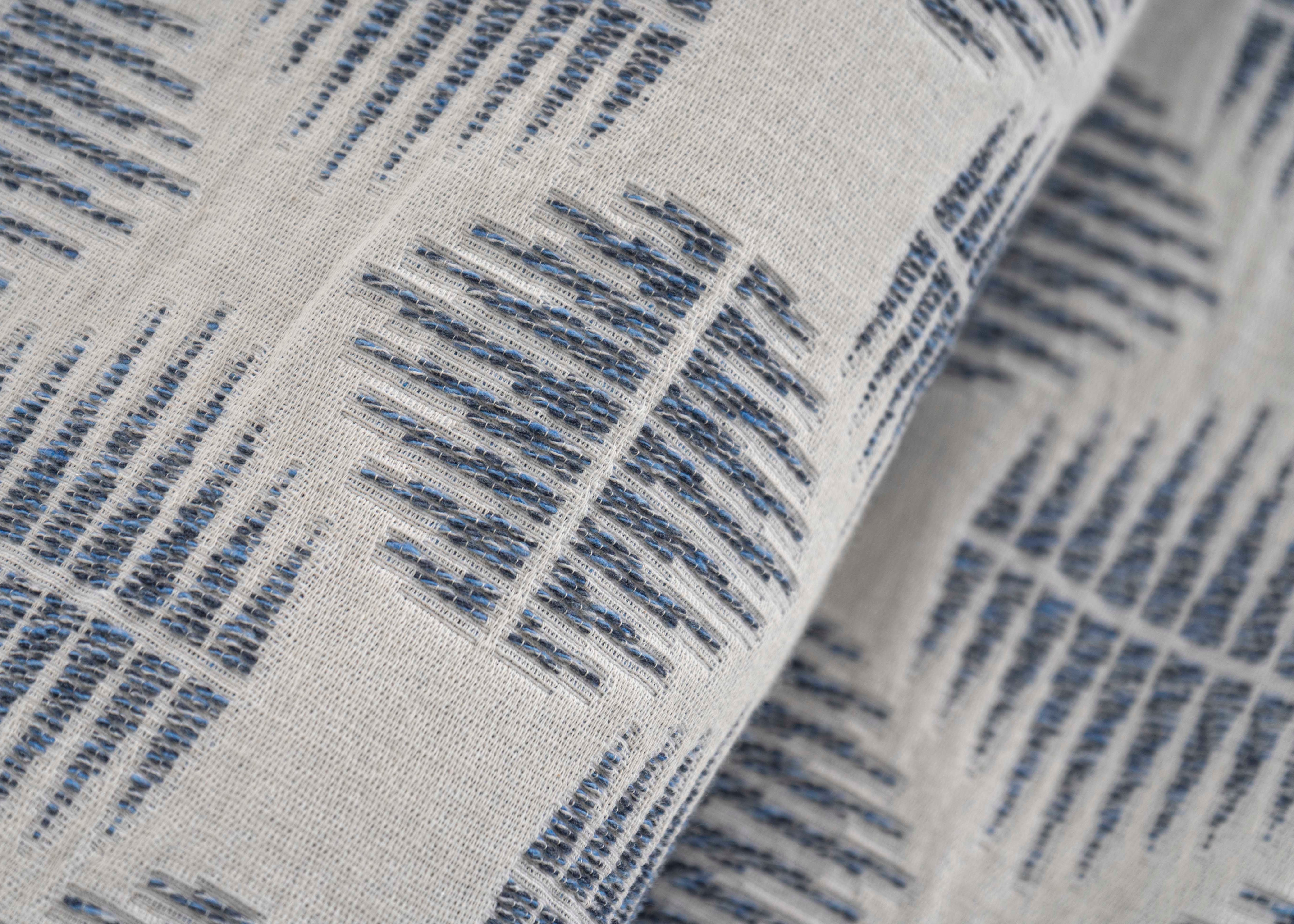 Colcha de jacquard azul Oslo 