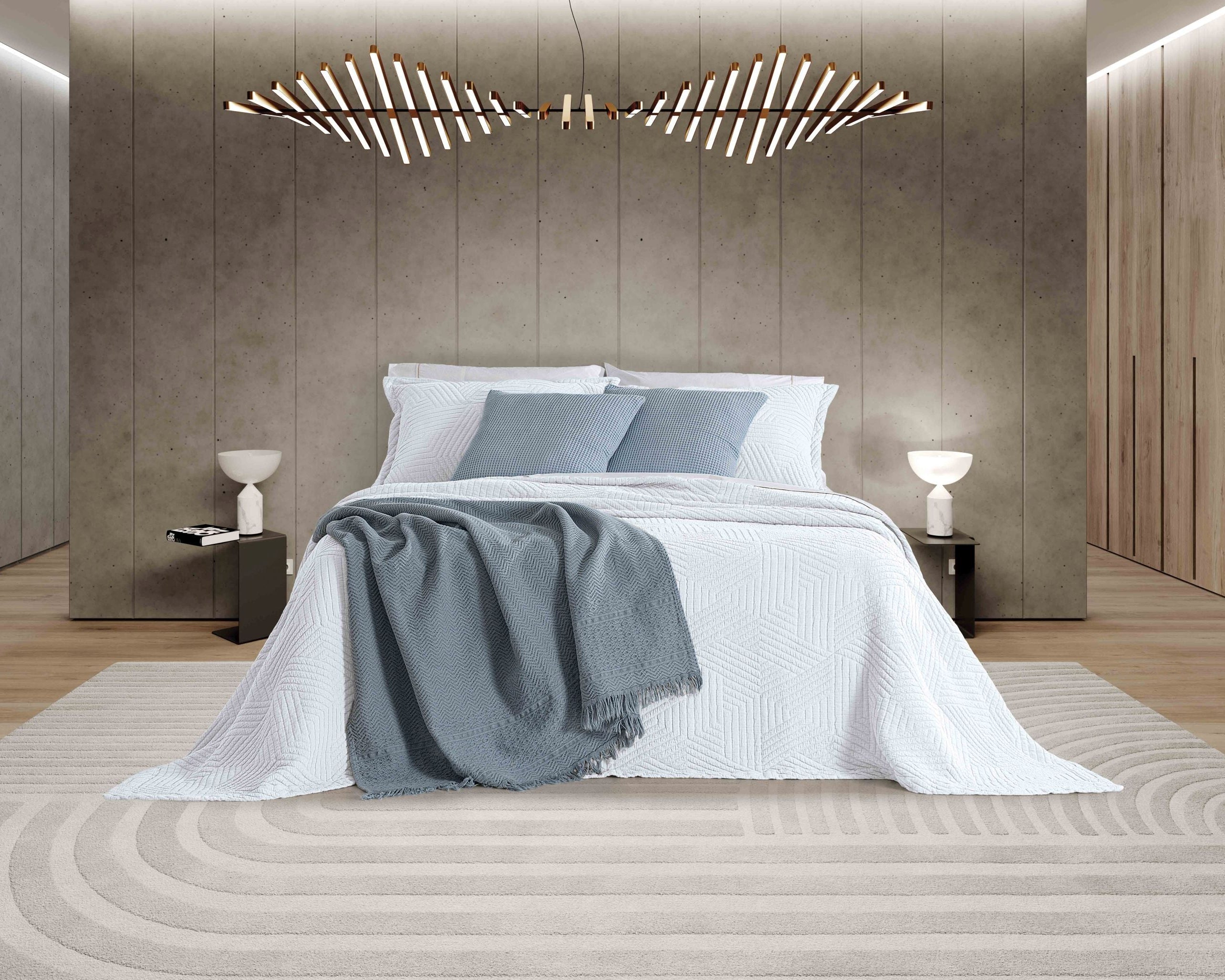 Colcha Jacquard Tomilho Blanco