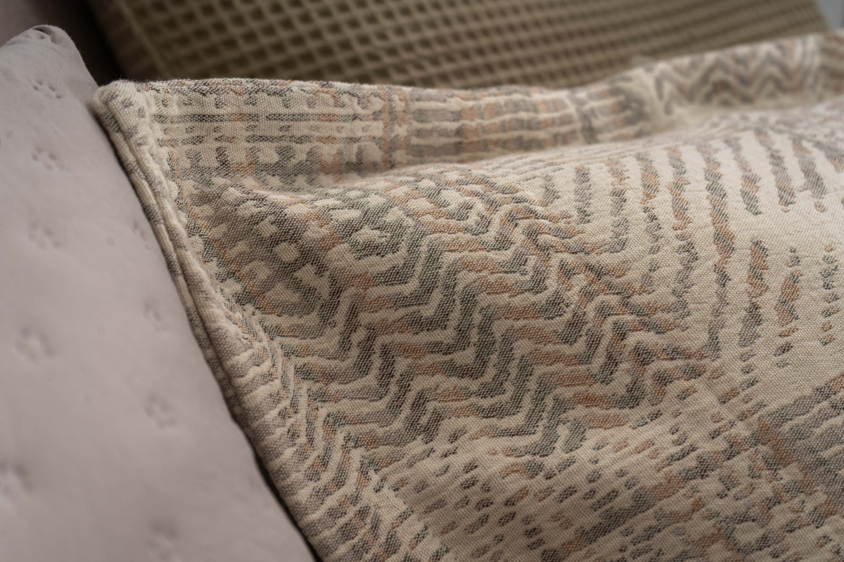 Colcha Jacquard Vika Beige