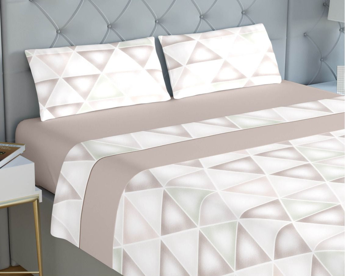 Juego de Cama Coralina Priscila Beige