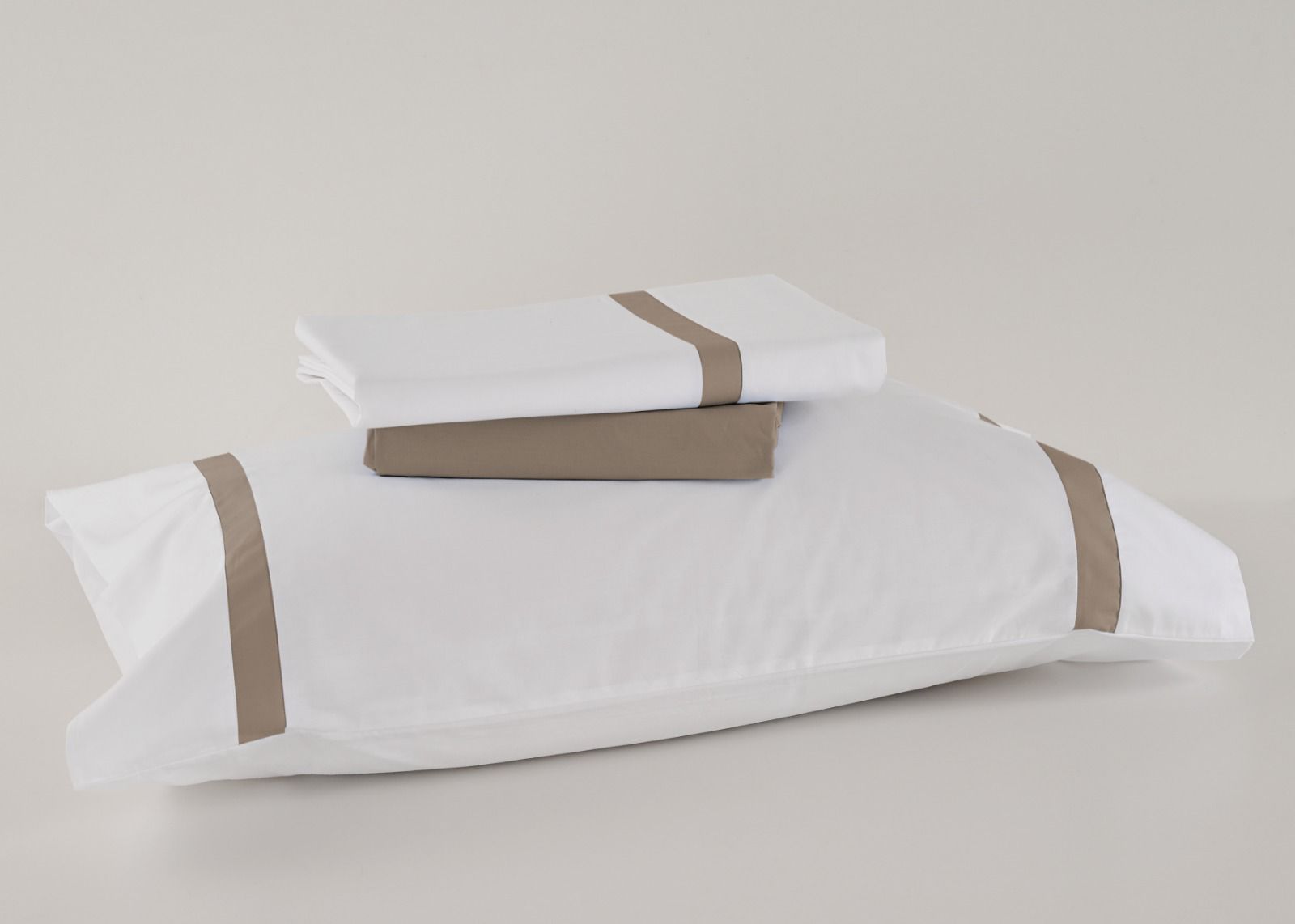 Juego de sábanas Risca Percale de 300 hilos - Marrón