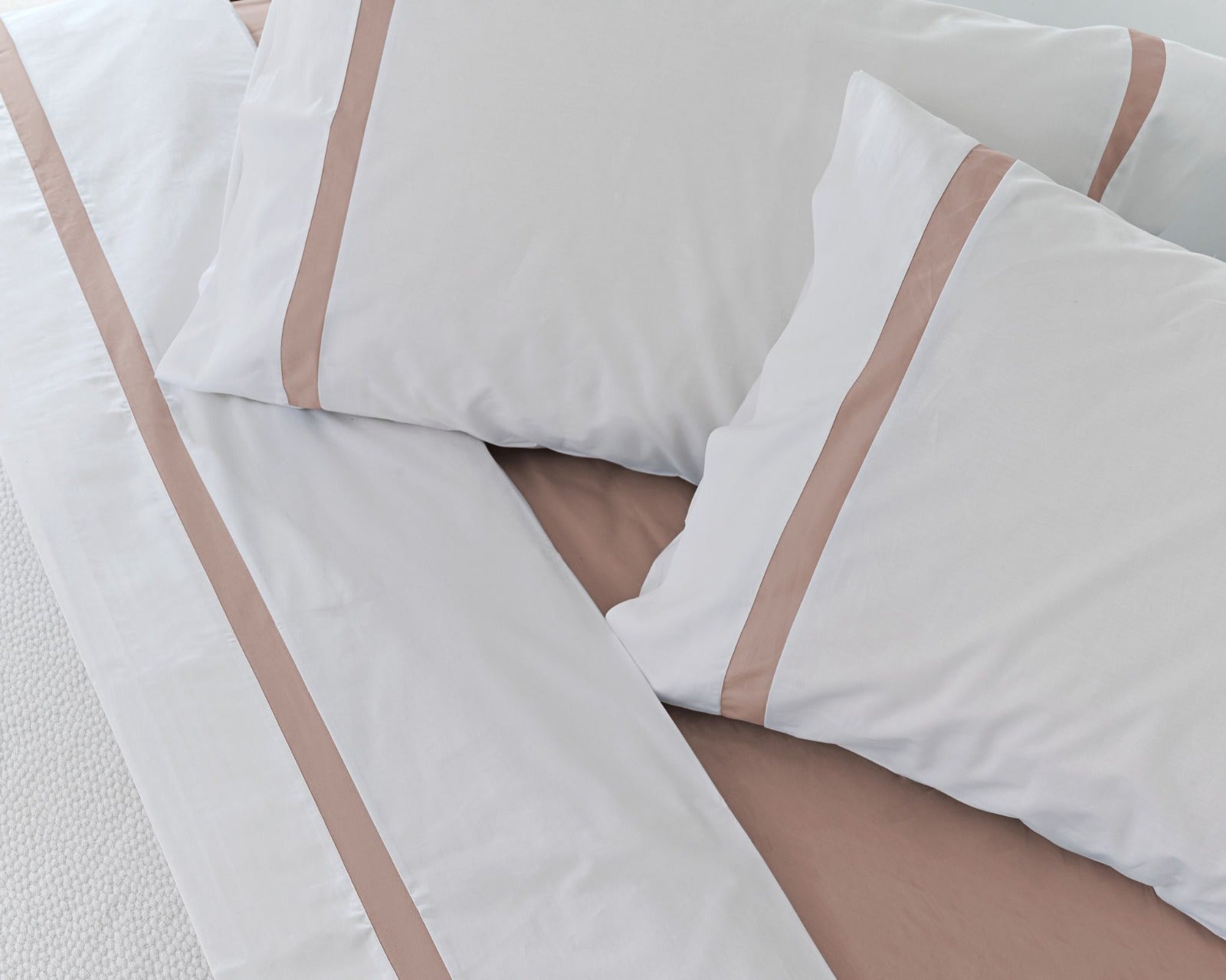 Juego de sábanas Risca Percale de 300 hilos - Rosa