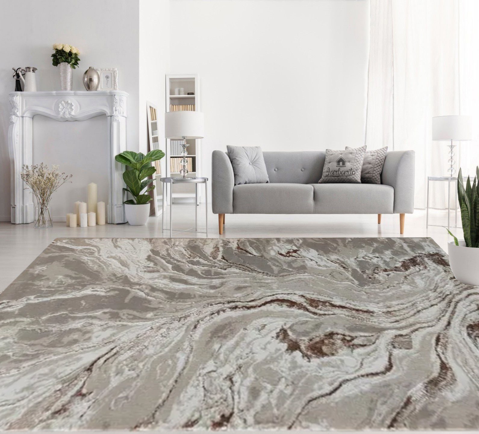 Alfombra beige de Zara