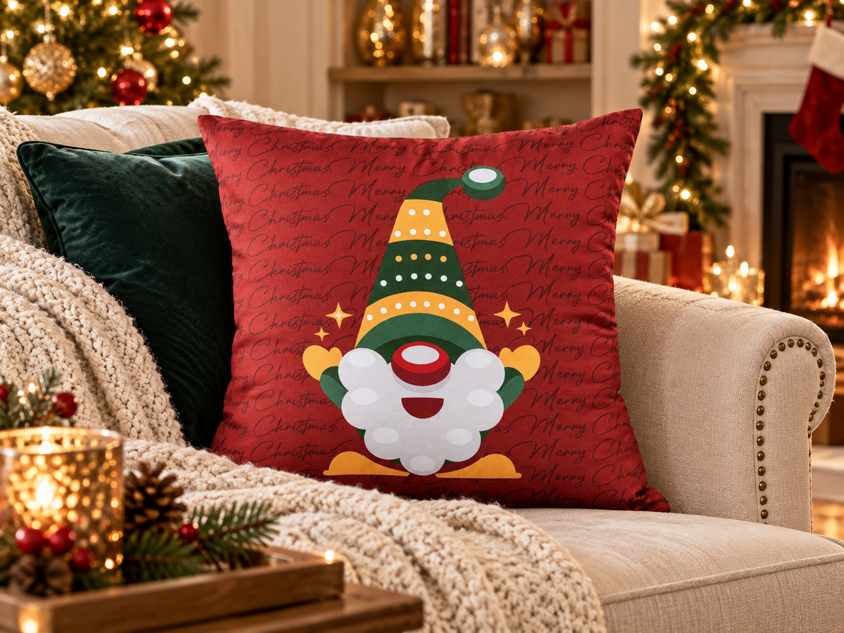 Cojín Decorativo Navideña Gnomo