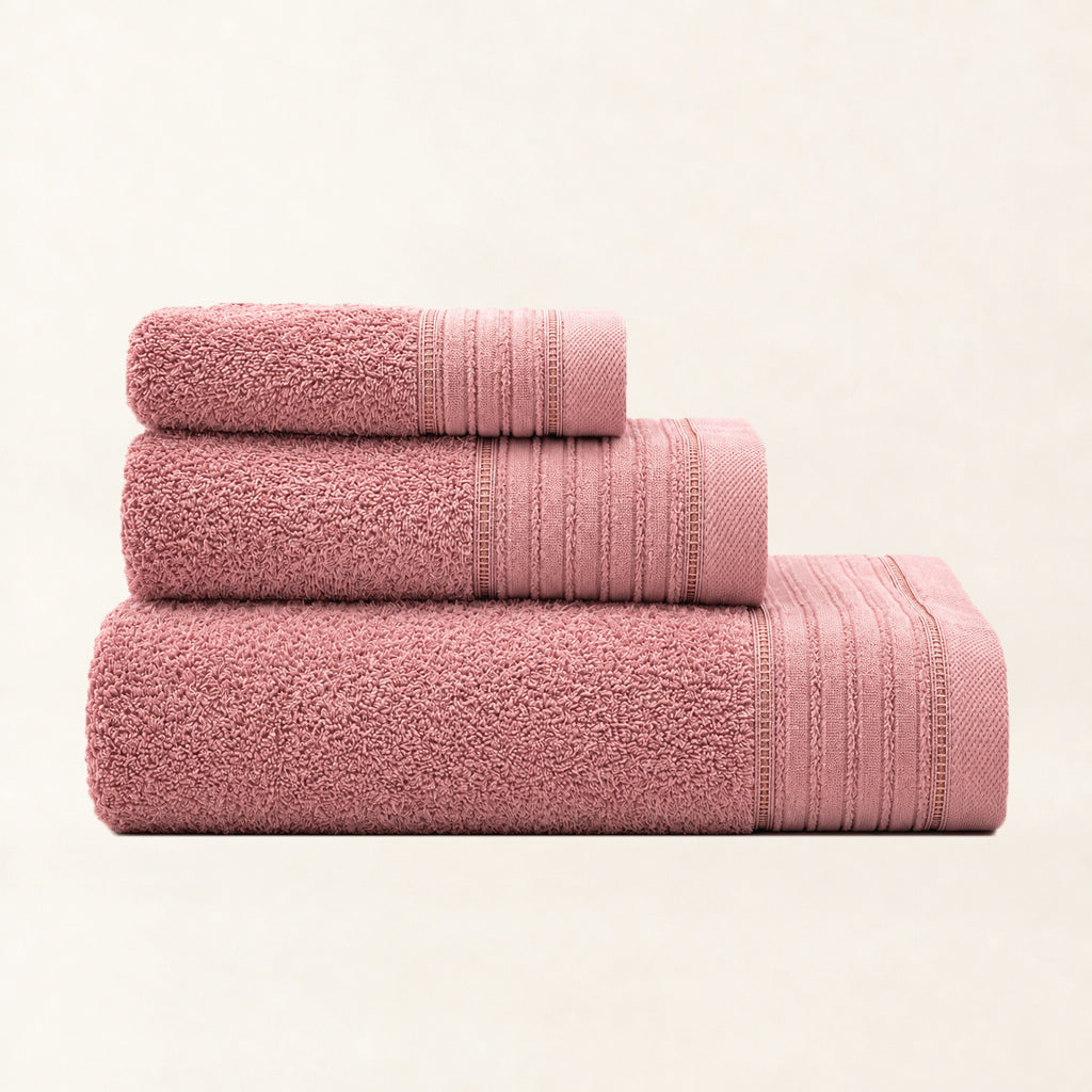 Juego de Baño de Chenilla Rosa 