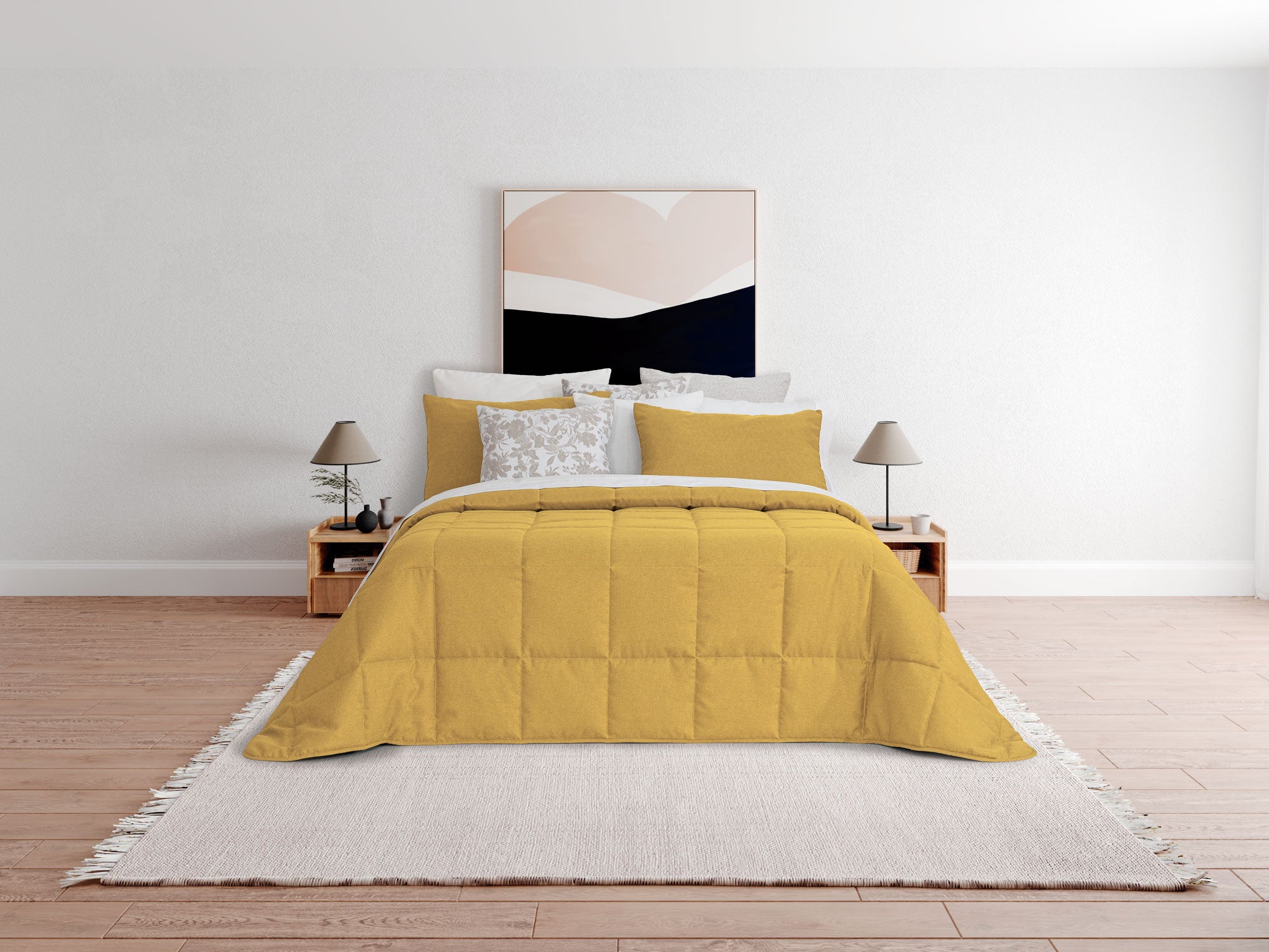 Colcha Cloud Mostarda