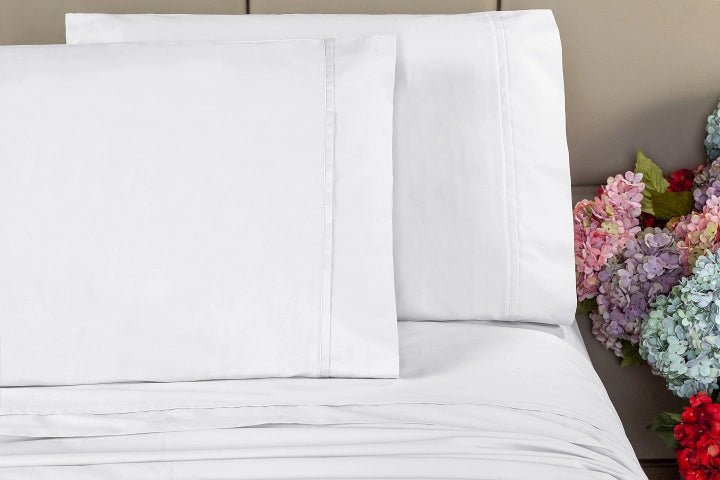 Conjunto de Lençóis de Cama Algodão Percal 400 Fios - Larbonito