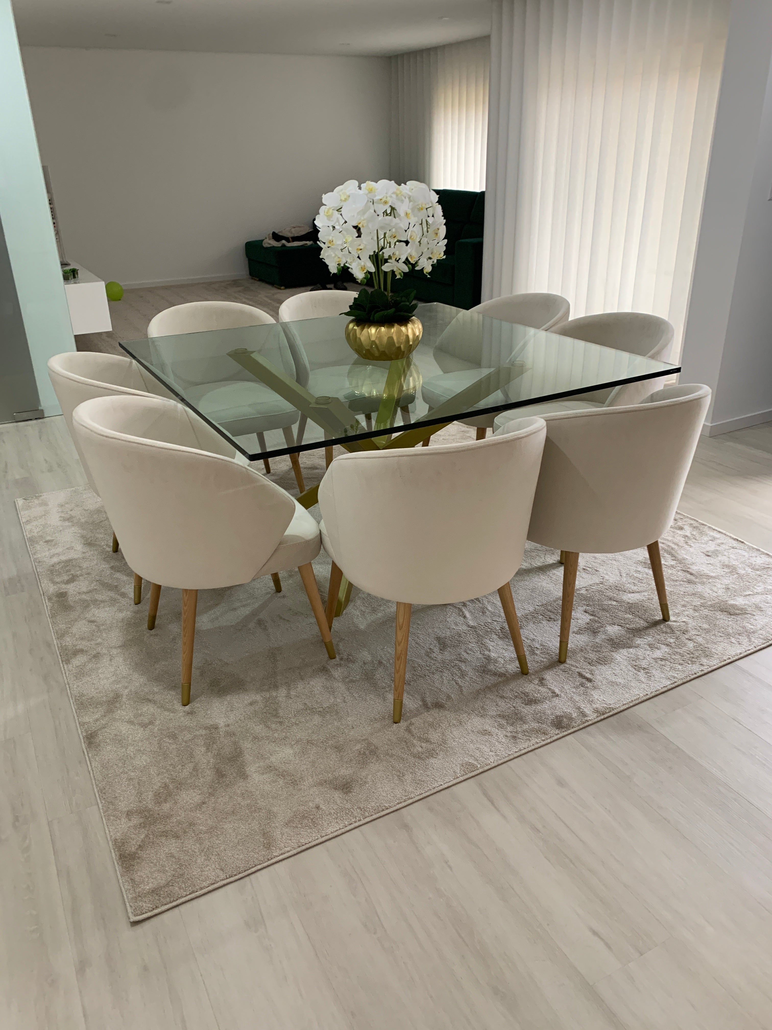 Alfombra de pelo corto beige lisa - Verona 